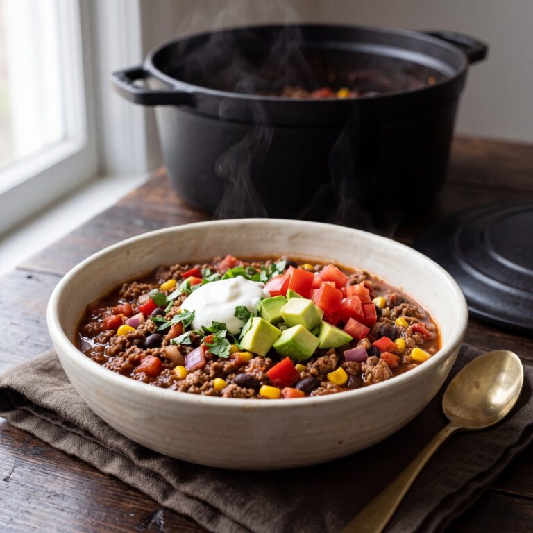 Slow Cooker Fiery Beef and Black Bean Chili